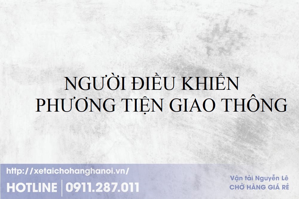 NGƯỜI ĐIỀU KHIỂN PHƯƠNG TIỆN GIAO THÔNG